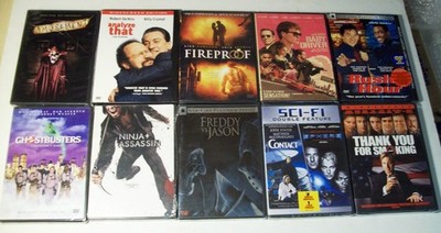 10 NEW HORROR COMEDY & ACTION DVD LOT Freddy Vs Jason Amusement Ghostbusters++++