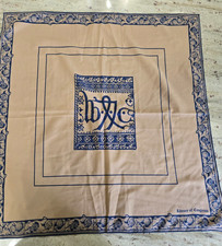 LIBRARY OF CONGRESS 26" SQUARE TAN/NAVY SCARF