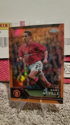 Gary Neville Topps Chrome Manchester United Deluxe 2025 Orange 25/25 Man United