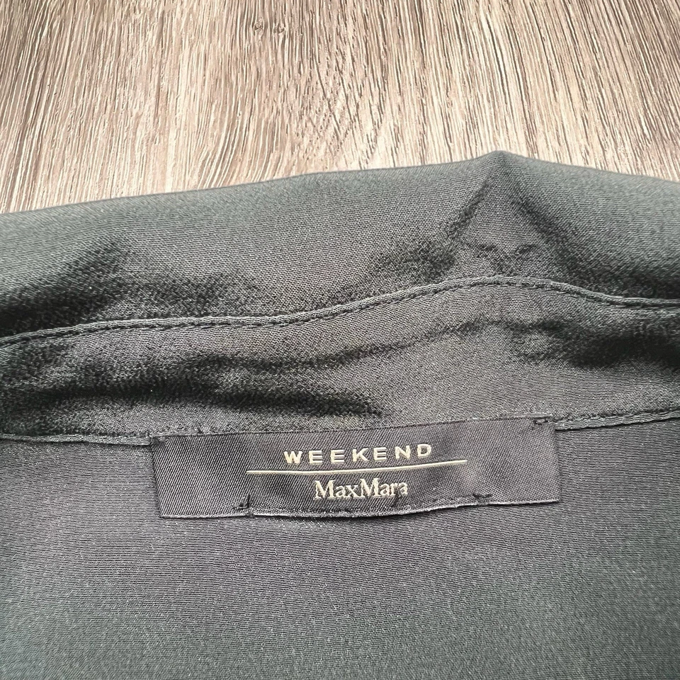 Blusa Camisa Weekend Max Mara Seda Paisley Floral Mujer Talla Xtra Grande Verde Foto 4 de 4