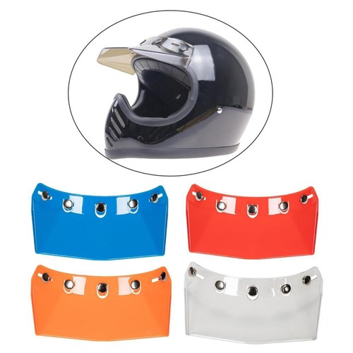 Helmet Visor Peak Protector 5-snap Universal Vintage Open Face Replacement ]