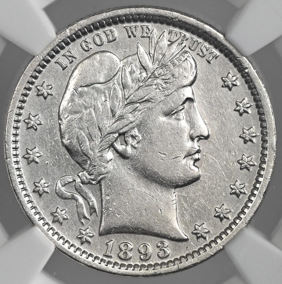 1893-P 25C BARBER SILVER QUARTER NGC XF DETAILS "CLEANED" #8405236-021 - Image 2 of 4