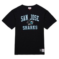 San Jose Sharks Nhl Mitchell & Ness Legendary Slub 2.0 T-Shirt Schwarz-Xl
