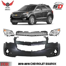 Front Bumper Cover Fascia & Grille Assembly Kit For 2010-2015 Chevrolet Equinox