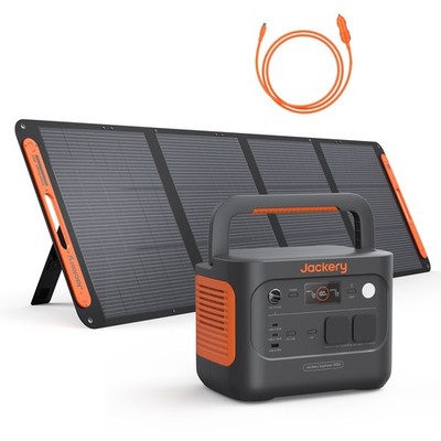 Jackery E1000 v2 Powerstation mit 200W Solarpanel 1070Wh Akku mit Kfz Ladekabel