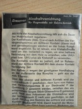 Rarität 3661 Graupner  Abschaltvorrichtung für Flugmodell mit Elektro-Anrieb
