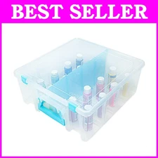 Double Deep Portable Art Storage Box with Removable Dividers