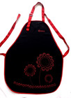Haidilao Hot Pot Restaurant Unisex Adjustable Apron Black Red Flower/Logo