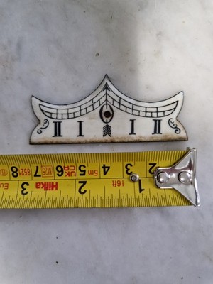 Antike Wiener Wanduhr Emaille Schlag Plakette