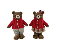 Christmas Touch TeddybäR Mit Pullover Deko 31 Cm Polyester CK614-Q25302AB