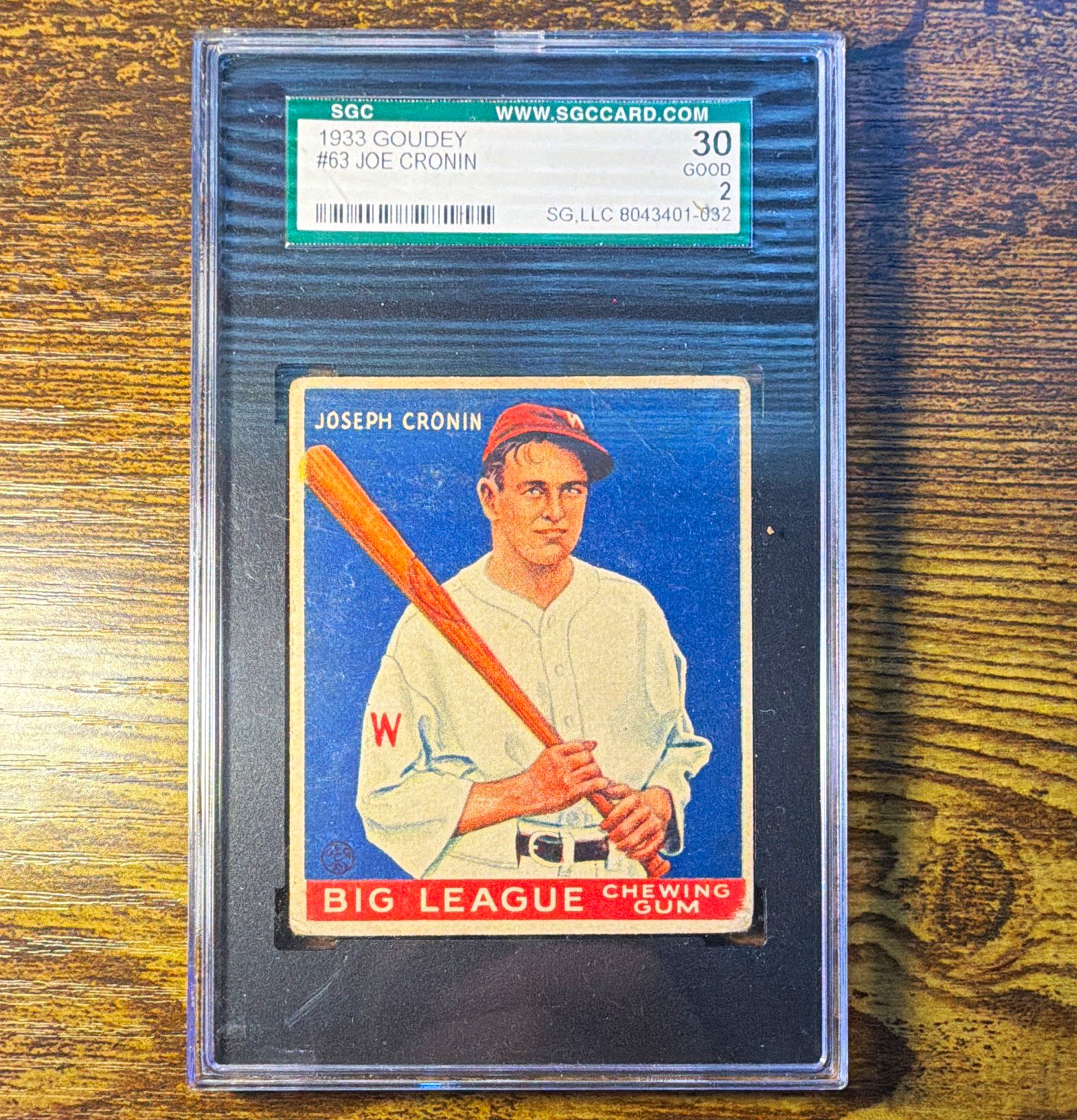 Goudey 1933 Joe Cronin #63 Graded SGC Good