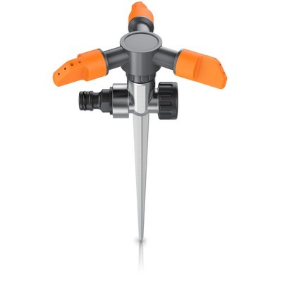 Brandson Garten Rasensprinkler mit Stachel 3 Arm 360 Grad Sprühregner ca. 150 m2