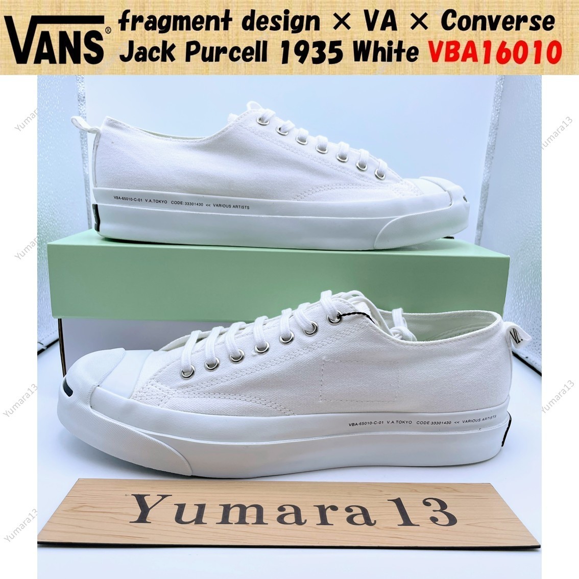 fragment design × VA × Converse Jack Purcell 1935 White VBA16010