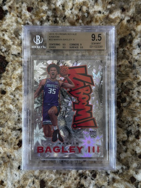 2018-19 Panini Crown Royale - Kaboom! Marvin Bagley III #22 Rookie BGS 9.5