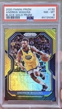2020 PANINI PRIZM #132 ANDREW WIGGINS BLACK GOLD PRIZM PSA 8  5/5