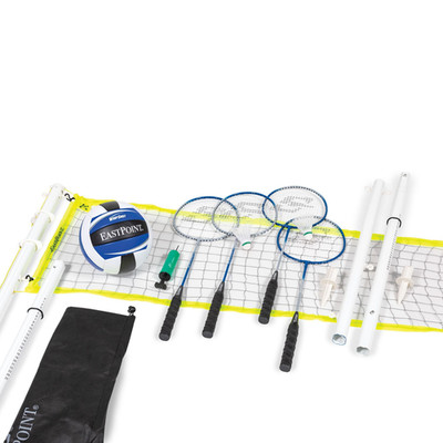 EastPoint Sports Volleyball Badminton Set 2-in-1 Adjustable Height Net Kit