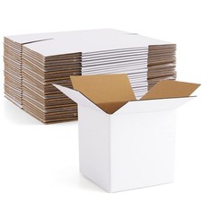 Eupako 4x4x4" Cardboard Box Mailers 25 Pack 4x4x4 Inches 25 Pack , White