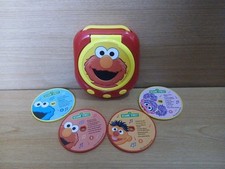 SESAME STREET ELMO'S CD PLAYER W/ 4 DISCS - TESTED WORKING