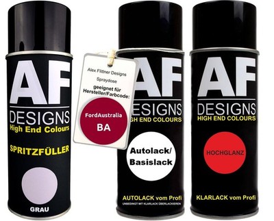 Spritzfüller Set für FordAustralia BA Passion / Laser Red Metallic Klarlack Spri