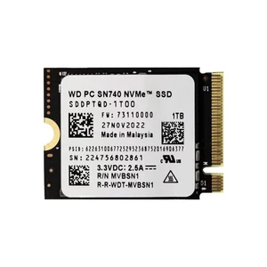 WD 1TB M.2 2230 SSD NVMe PCIe4x4 SN740 For Steam Deck ASUS ROG Dell Laptop