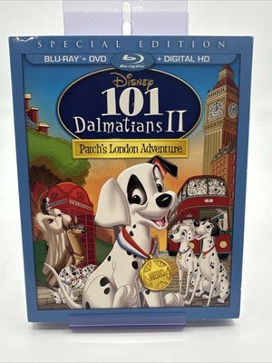Disney's 101 Dalmatians II: Patchs London Adv. (Blu-ray/DVD, 2015) In Slipcover
