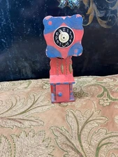 🕰️ Vintage Rustic Miniature Grandfather Cuckoo Style Wood Clock -