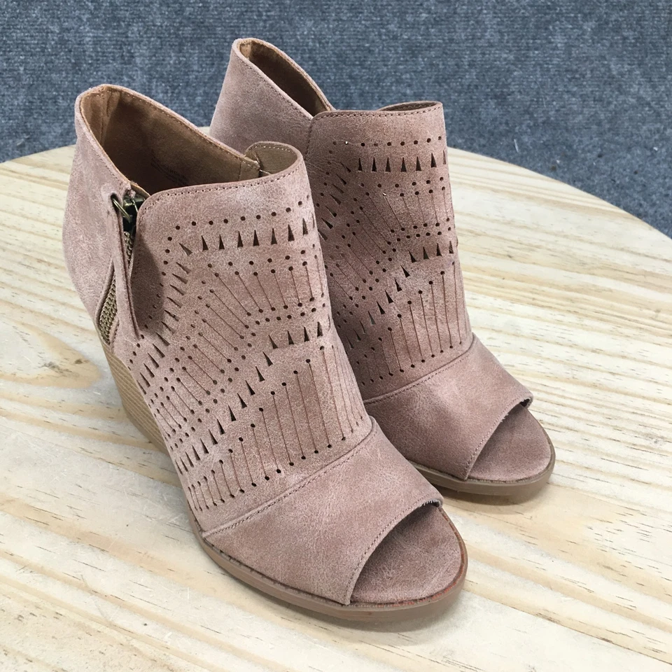 Botas Maurices para mujer 5,5 Caroline informales cremallera lateral punta abierta botín marrón claro Foto 3 de 4