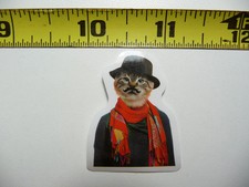 FUNNY CAT KITTEN SMALL STICKER DECAL HIP DAPPER PET FELINE FUNNY