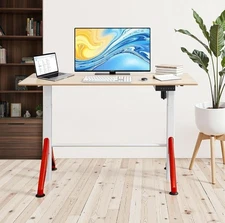 Fromann Electric Sit Standing Desk 47.2"×23.6" Adjustable (Maple Color)