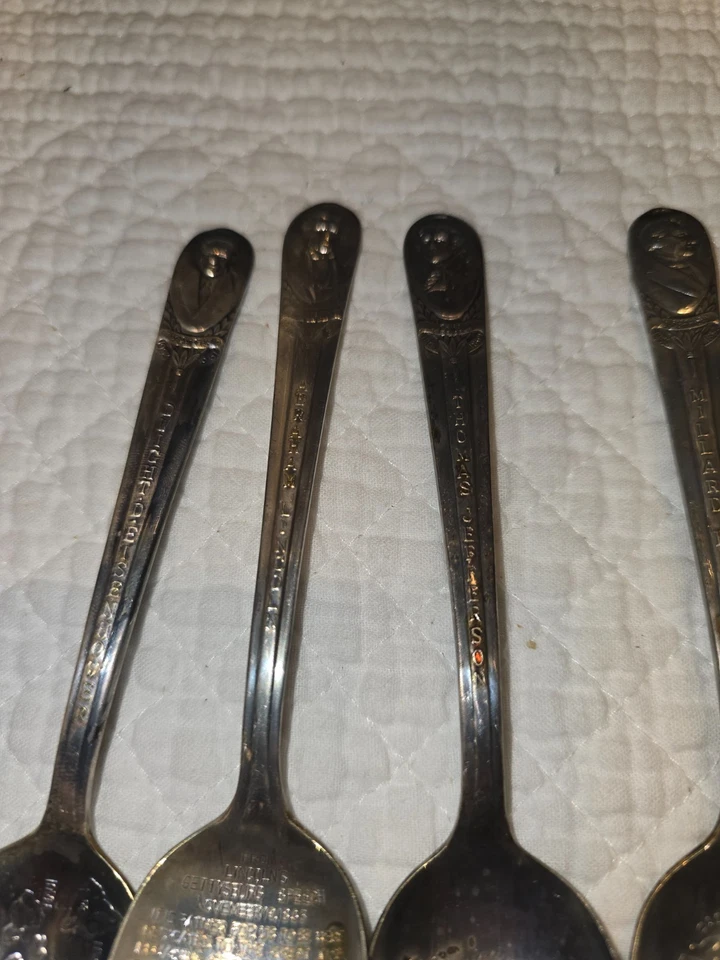 16 spoons a collection of silver plated commemorative U.S.A presidential spoons - Image 2 of 4