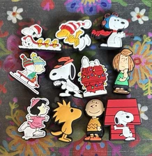 NEW 11 Piece SNOOPY PEANUTS Themed Shoe Charms Shoe Decorations
