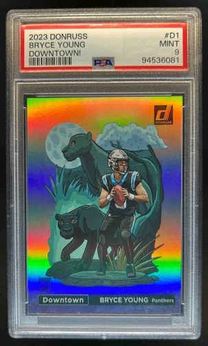 2023 Panini Donruss Bryce Young Downtown! SSP Rookie RC #D-1 Panthers PSA 9