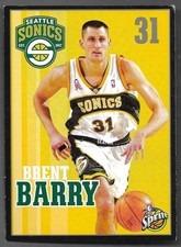 Brent Barry 2000-01 Seattle Supersonics team issue 3 5/8 x 5 inch promo postcard