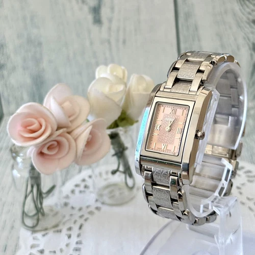 Fendi 7600L Analog Quartz Women Rare Watch Loop Salmon Pink Vintage 342414931