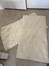 Set If 2 Cream Quilted Microfiber Pillow Cases King Size