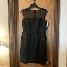 David Meister Black Cocktail Party Dress NWT Size 10 Black Dsm