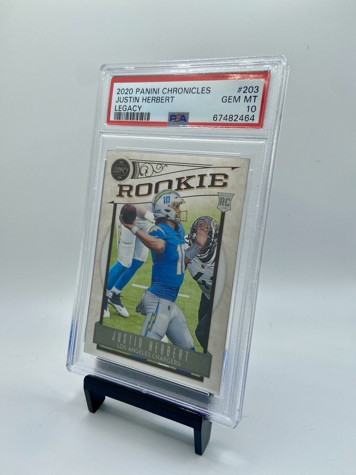 2020 Chronicles Legacy Justin Herbert RC #203 Chargers Rookie PSA 10 Gem Mint