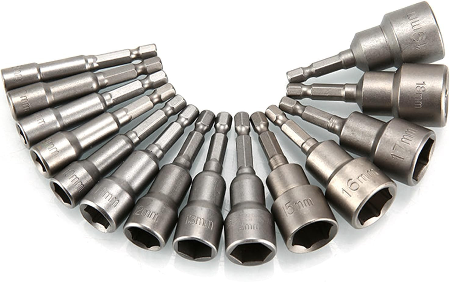Set 14pz Chiavi a Bussola Magnetiche 6-19mm per Avvitatore 1/4" - Professionale