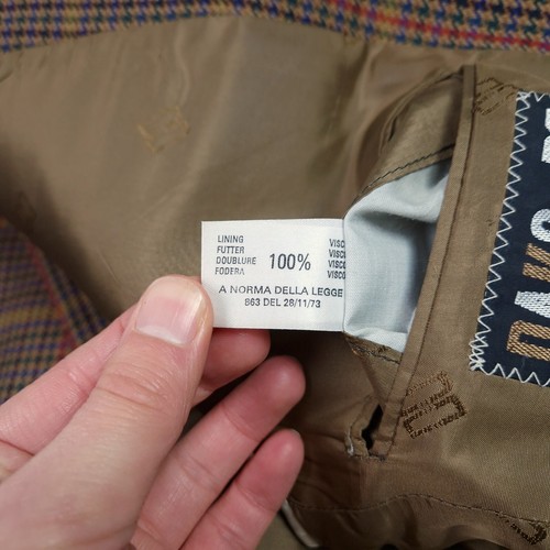 Blazer Daks London EU 50 UK 40R Colorido Cuadros Chaqueta Hombre Lana Pata de Gallo - Imagen 19 de 21