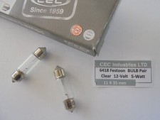 Cec Industries Festoon 12v 5w 6418 Clear Incandescent Glass Bulb Pair Cec Industries Festoon 12v 5w 6418 Clear Incandescent Glass Bulb Pair
