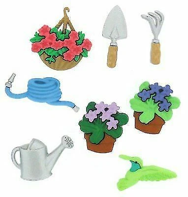 Flower Novelty Plastic Scrapbooking Buttons