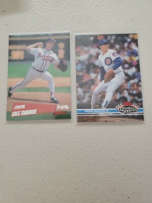 Greg Maddux (2) Lot 2021 Topps Stadium Club Greats Insert SCG-1 + 18 Braves/Cubs