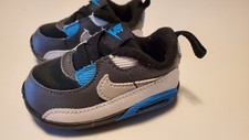 Nike Air Max 90 Black Dark Grey Crib Baby Shoes Size 2c US