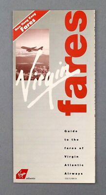 VIRGIN ATLANTIC FARES BROCHURE MARCH 1994 AIRLINE TIMETABLE