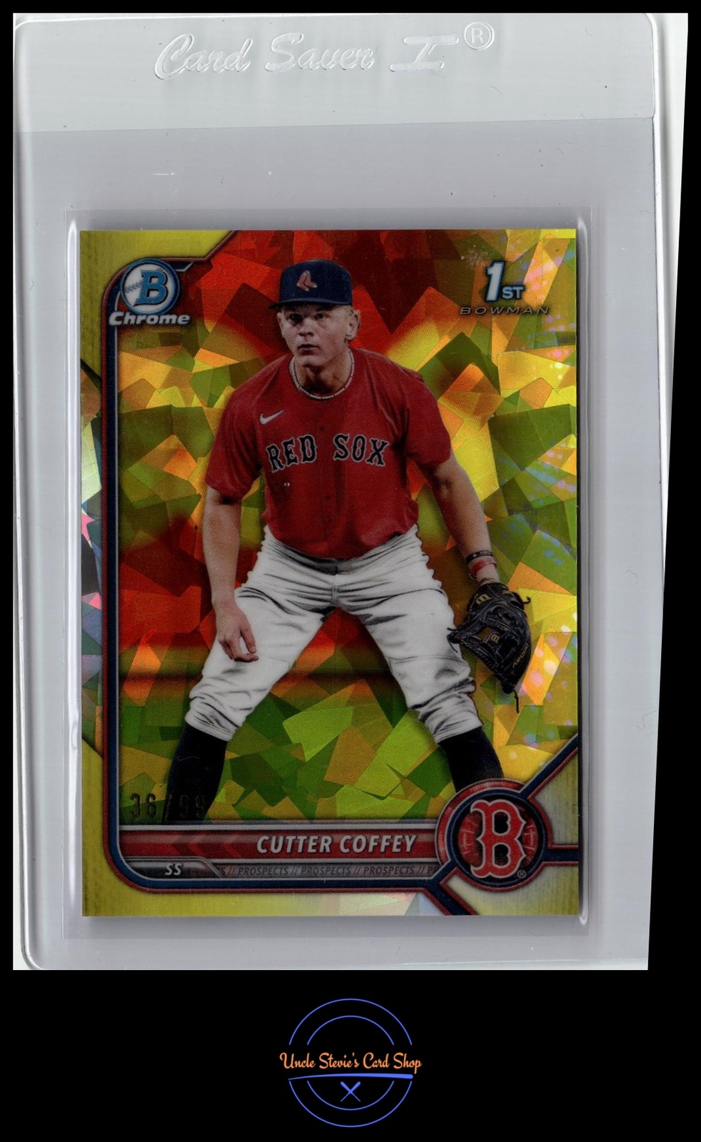 2022 Bowman Draft Sapphire Edition #BDC-200 Cutter Coffey Yellow #/99