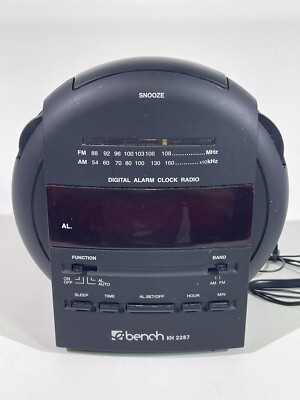 Vintage Radiowecker Bench KH2287 schwarz Digital Alarm Clock Radio B