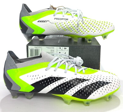Adidas Predator Accuracy .1 FG Soccer Cleats GZ0032 Grey Green Mens 7 / W 8