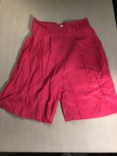 VTG Sostanza Women's Pink Rayon Shorts Size 7 In Excellent Condition