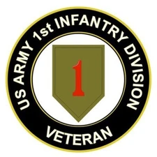 US Army 1st Infantry Division Army Bumper Sticker Military Vinyl Decal 5"