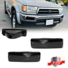 Smoked Lens Bumper Mounted Signal Parking Lights Pair Set for 93-98 Toyota T100